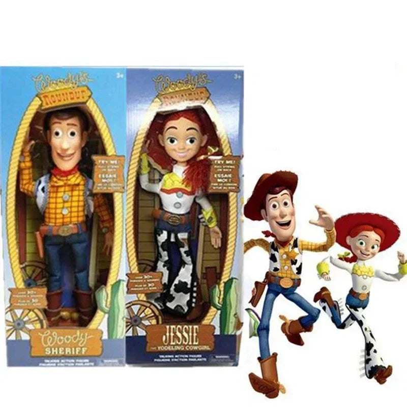 Disney Toy Story 4 Anime Figure Talking Woody Buzz Jessie Rex Action Figures Decoration Model Collection christmas Toy Gifts